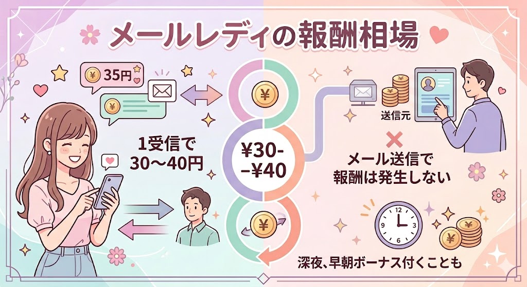 メールレディ　報酬相場