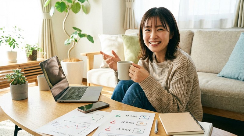 サイト選びで収益の8割が決まるのイメージ写真