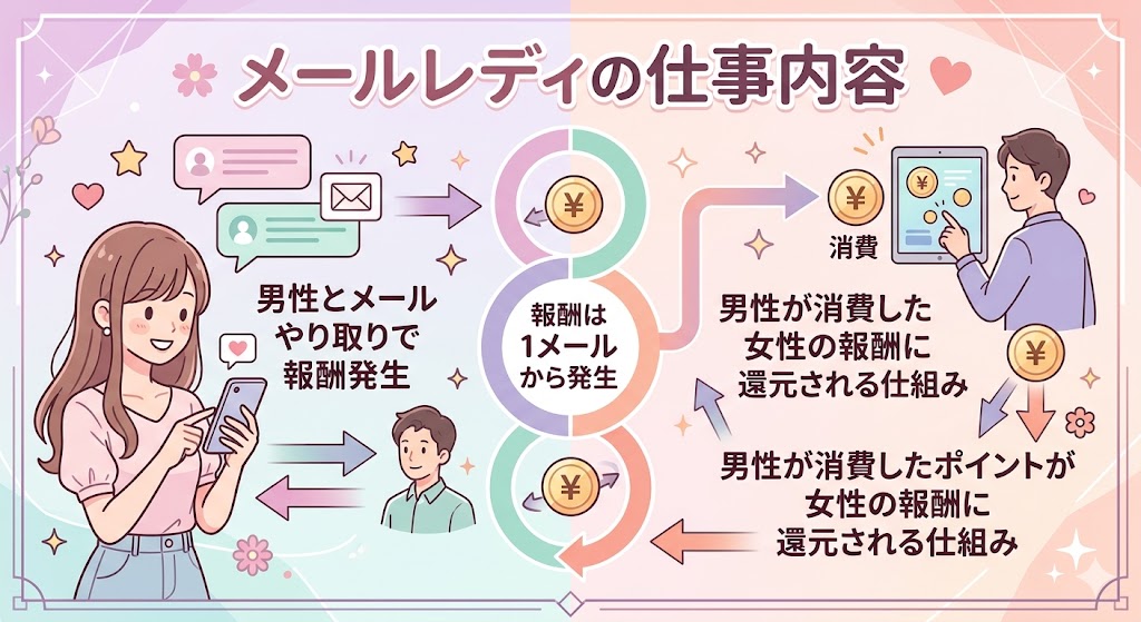 メールレディ　仕事内容